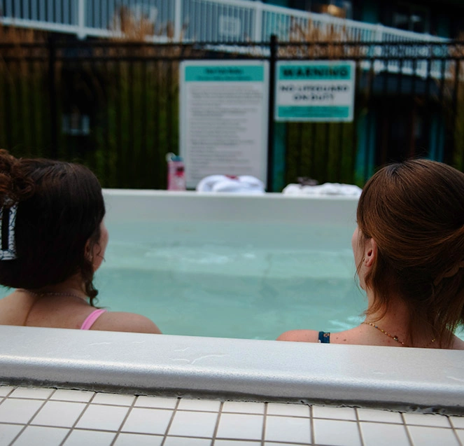 Guests Enjoying the Hot Tub